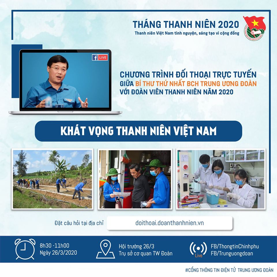 Đối thoại trực tuyến “Khát vọng thanh niên Việt Nam”