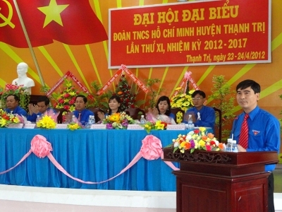 Đồng chí Dương Văn An – Bí thư Trung ương Đoàn dự và phát biểu tại Đại hội