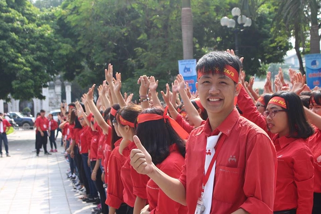 Nguyễn Xuân Giáp trong chương trình kỷ niệm 60 năm thành lập Hội Liên hiệp Thanh niên Việt Nam