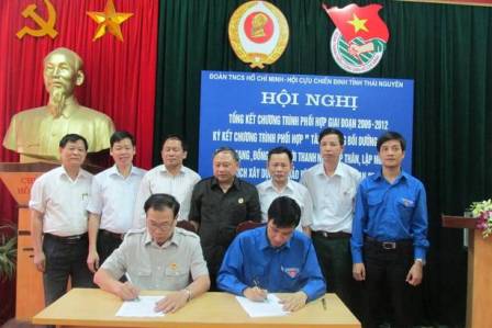 Đoàn Thanh niên và Hội Cựu chiến binh tỉnh Thái Nguyên tham gia ký kết giai đoạn 2013- 2018