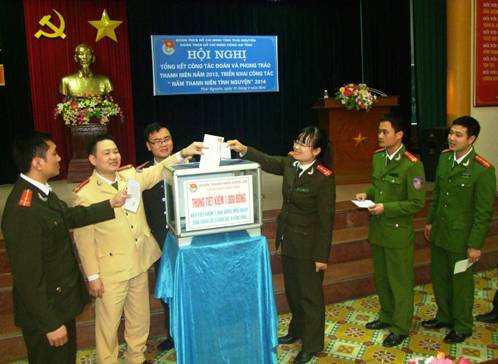 Đoàn viên thanh niên công an tỉnh Thái Nguyên tích cực hưởng ứng chương trình tiết kiệm mỗi ngày 1.000 đồng