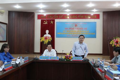 Đồng chí Nguyễn Anh Tuấn - Bí thư Trung ương Đoàn phát biểu chỉ đạo Hội nghị