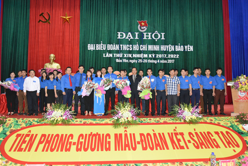 Ban Chấp Đoàn TNCS Hồ Chí Minh huyện Bảo Yên khóa XIV, nhiệm kỳ 2017 - 2022 ra mắt Đại hội