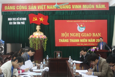 Trần Việt Cường – Bí thư tỉnh Đoàn phát biểu tại Hội nghị