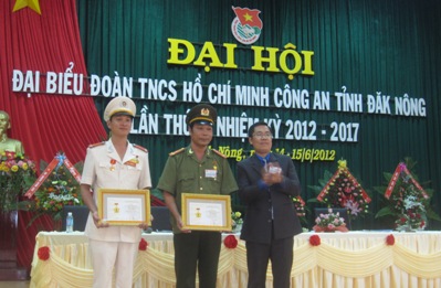 Ban chấp hành Đoàn TNCS Hồ Chí Minh Công an Tỉnh Đắk Nông khóa mới ra mắt Đại Hội