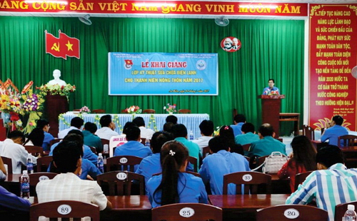 Khai giảng lớp sửa chữa kỹ thuật điện lạnh cho thanh niên huyện An Biên