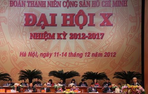 Đồng chí Huỳnh Đảm phát biểu tại Đại hội Đoàn toàn quốc lần thứ X