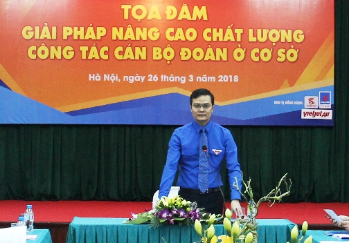 Đồng chí Bùi Quang Huy - Bí thư BCH Trung ương Đoàn phát biểu kết luận tọa đàm