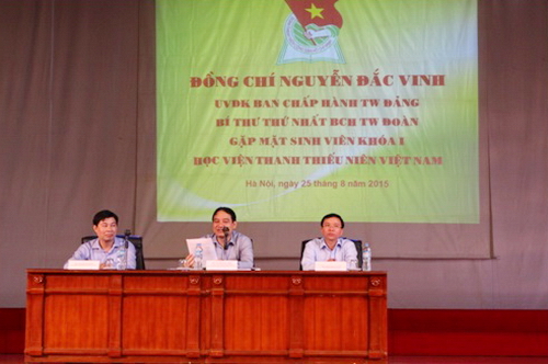 Ban Bí thư Trung ương Đoàn và lãnh đạo Học viện Thanh thiếu niên Việt Nam giao lưu, đối thoại với sinh viên