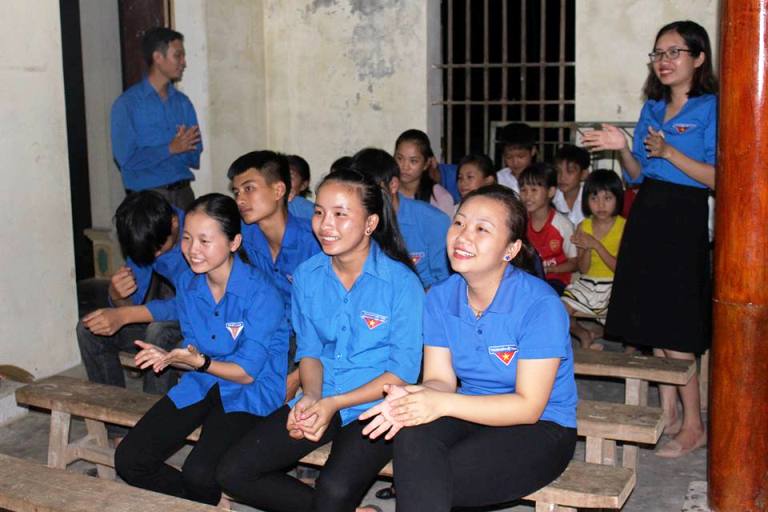 Sinh hoạt toàn đoàn tại xã Thạch Sơn, huyện Anh Sơn
