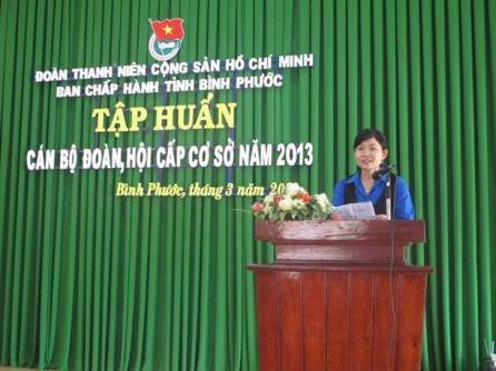 Bí thư Tỉnh đoàn Tôn Ngọc Hạnh triển khai chương trình hành động năm 2013
