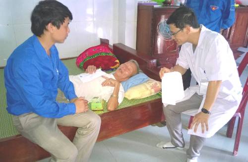 CLB Thầy thuốc trẻ huyện Lộc Hà khám chữa bệnh cho cựu TNXP xã Phù Lưu