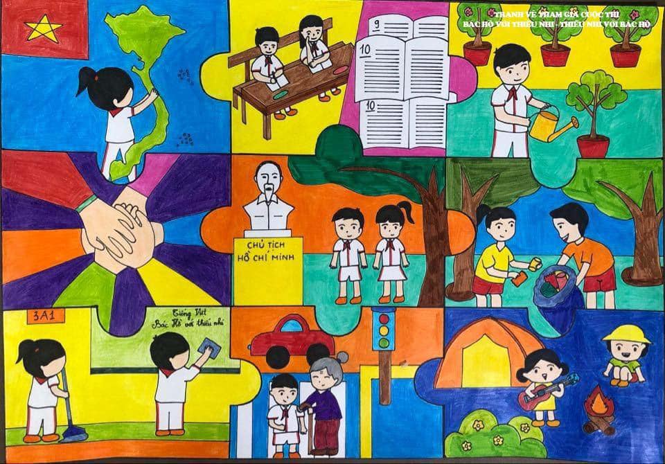 Học sinh Hà Nội giành giải Nhất cuộc thi vẽ Bác Hồ của chúng em  Tạp chí  Tuyên giáo
