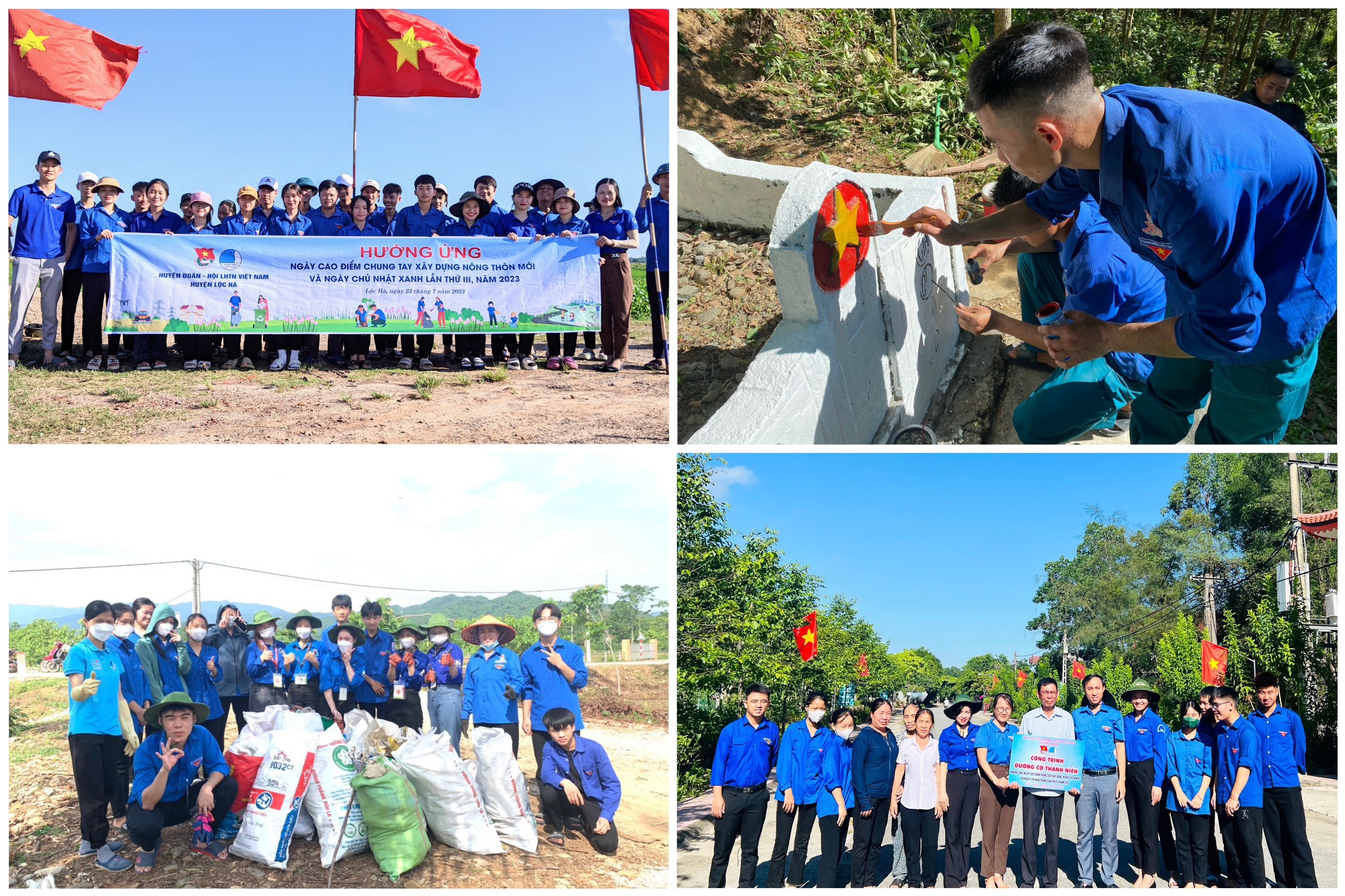 Hà Tĩnh: Hơn 450 đội hình Thanh niên tình nguyện ra quân tham gia nông thôn mới và Chủ nhật xanh