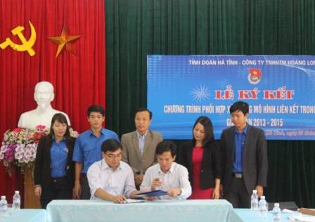 Lễ ký kết phối hợp giữa Tỉnh Đoàn Hà Tĩnh và Công ty TNHH Hoàng Long