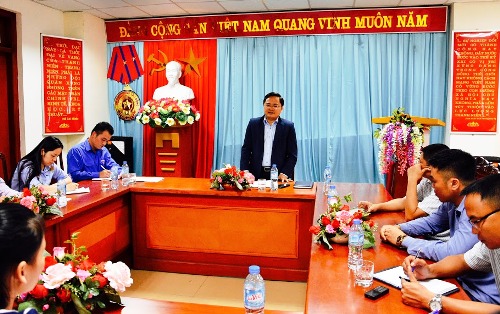 Đồng chí Bí thư Ban Chấp hành Trung ương Đoàn Nguyễn Anh Tuấn phát biểu ý kiến chỉ đạo