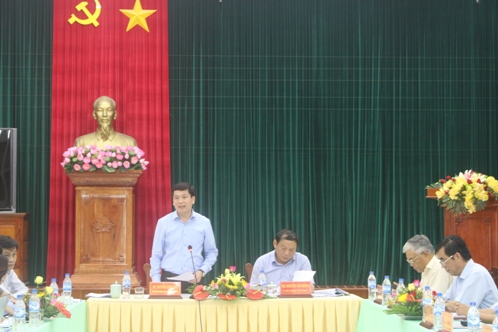 Đồng chí Nguyễn Long Hải - Bí thư Trung ương đoàn phát biểu tại buổi làm việc