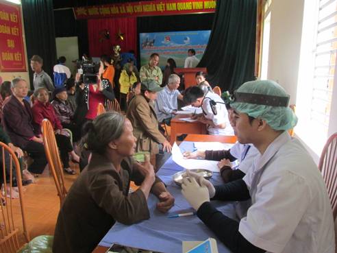  Người dân được các Bác sỹ trẻ tình nguyện khám, tư vấn sức khỏe