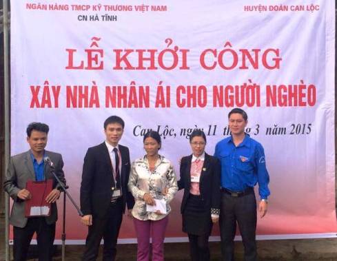 Huyện đoàn Can Lộc khởi công xây dựng nhà nhân ái cho đối tượng chính sách