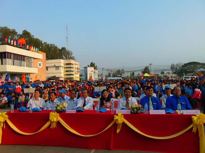 Đại biểu dự Lễ phát động ra quân Tháng Thanh niên tỉnh An Giang năm 2016.