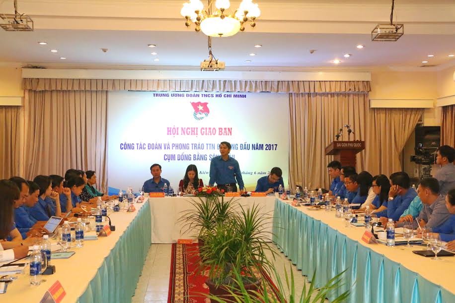 Giao ban công tác Đoàn và phong trào thanh thiếu nhi 6 tháng đầu năm 2017 cụm Đồng bằng Sông Hậu.