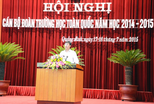 Đồng chí Lê Quốc Phong - Bí thư Trung ương Đoàn, Chủ tịch Trung ương Hội Sinh viên Việt Nam chủ trì Hội nghị