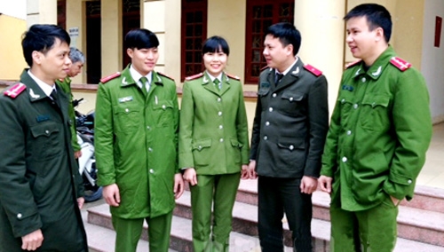 Những đảng viên trẻ của Đảng bộ công an huyện Văn Chấn tích cực rèn luyện, vươn lên trong công tác.