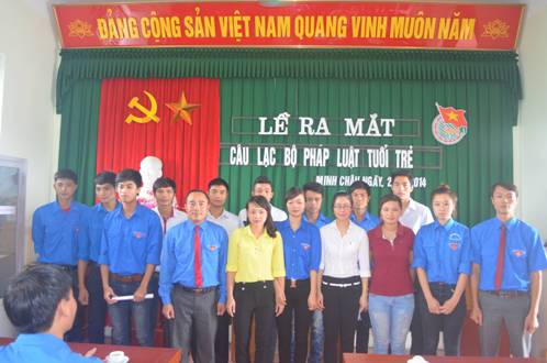  Câu lạc bộ pháp luật tuổi trẻ xã Minh Châu huyện Yên Mỹ ra mắt