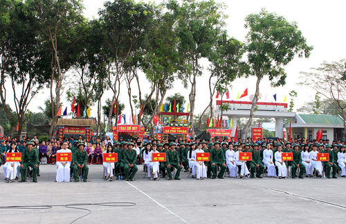 H.4-Lễ giao nhận quân cấp tỉnh năm 2018 được tổ chức tại huyện Thoại Sơn