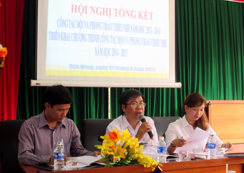 Đồng chí Bùi Ngọc Sơn – PBT Tỉnh đoàn, Chủ tịch Hội đồng Đội tỉnh Đắk Nông chủ trì Hội nghị