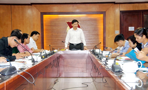 Bí thư T.Ư Đoàn Nguyễn Long Hải phát biểu tại hội nghị