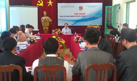 Đồng chí Vũ Thanh Liêm, Giám đốc Trung tâm Thanh thiếu niên Trung ương chủ trì Hội nghị.