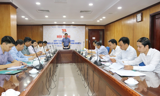 Đồng chí Bùi Quang Huy - Bí thư Trung ương Đoàn phát biểu tại Hội nghị