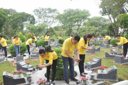Tuổi trẻ Bưu Điện Việt Nam thu thập thông tin về các ngôi mộ liệt sỹ