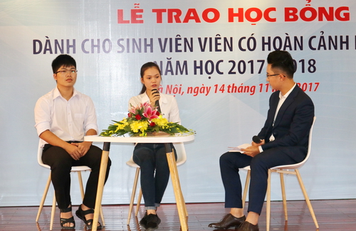 Bạn Lê Thị Thanh Thanh chia sẻ về cuộc sống và quá trình học tập của mình tại chương trình