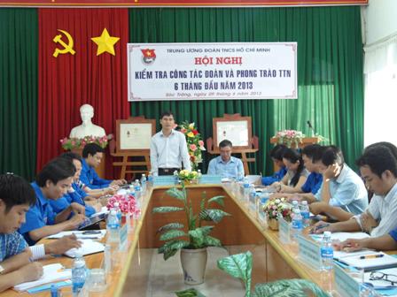 Đồng chí Dương Văn An phát biểu tại buổi làm việc