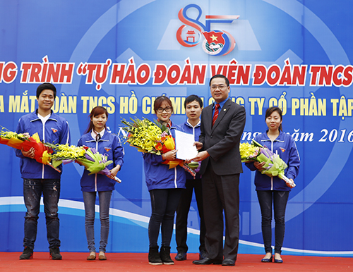 Cũng tại ngày hội đã ra mắt tổ chức Đoàn TNCS Hồ Chí Minh Công ty cổ phần Tập đoàn Sunhouse.