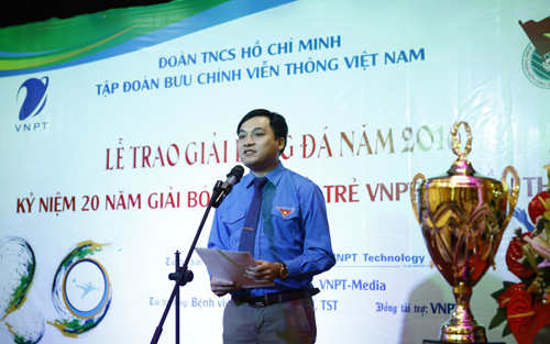 Bí thư Đoàn thanh niên Tập đoàn VNPT Phan Hoài Nam phát biểu tại lễ bế mạc