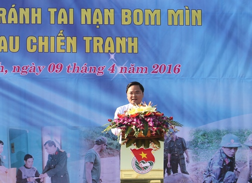 Đc Nguyễn Anh Tuấn - Bí thư Trung ương Đoàn TNCS Hồ Chí Minh phát biểu tại buổi Lễ