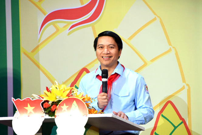  Bí thư Trung ương Đoàn, Chủ tịch Hội đồng Đội Trung ương Nguyễn Ngọc Lương phát biểu tại Hội nghị