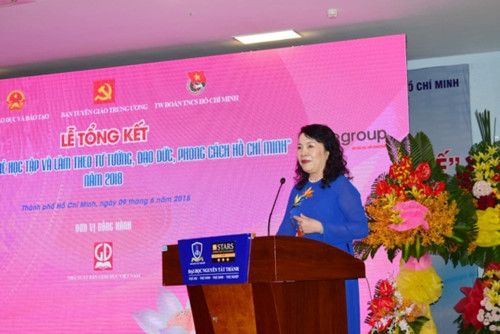 Thứ trưởng Nguyễn Thị Nghĩa phát biểu tại cuộc thi